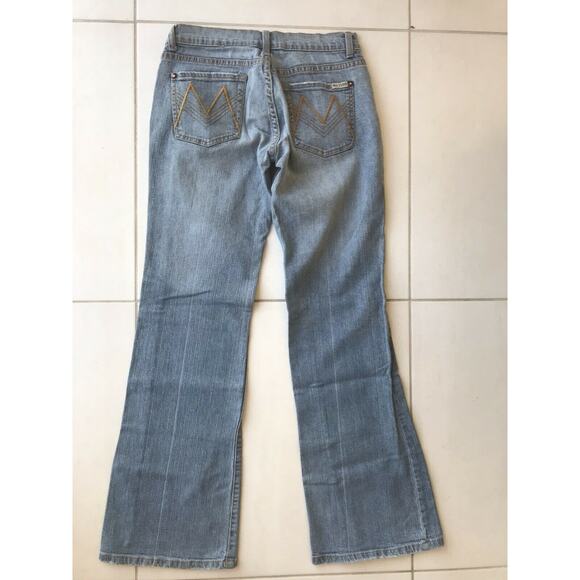 Max Studio Low Rise Stretch Flare Denim Jeans - Picture 8 of 11